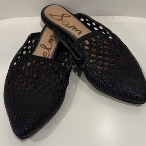 Sam Edelman Black Woven Mules